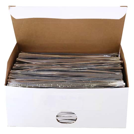 JAM Paper Home D&#xE9;cor Trimmings 6&#x22; Metallic Twist Ties, 2,000ct.